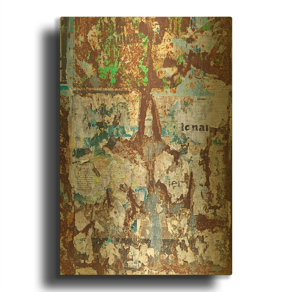'Bus Poster Remnant Siena 25' By IMB Gold Metal Wall Art
