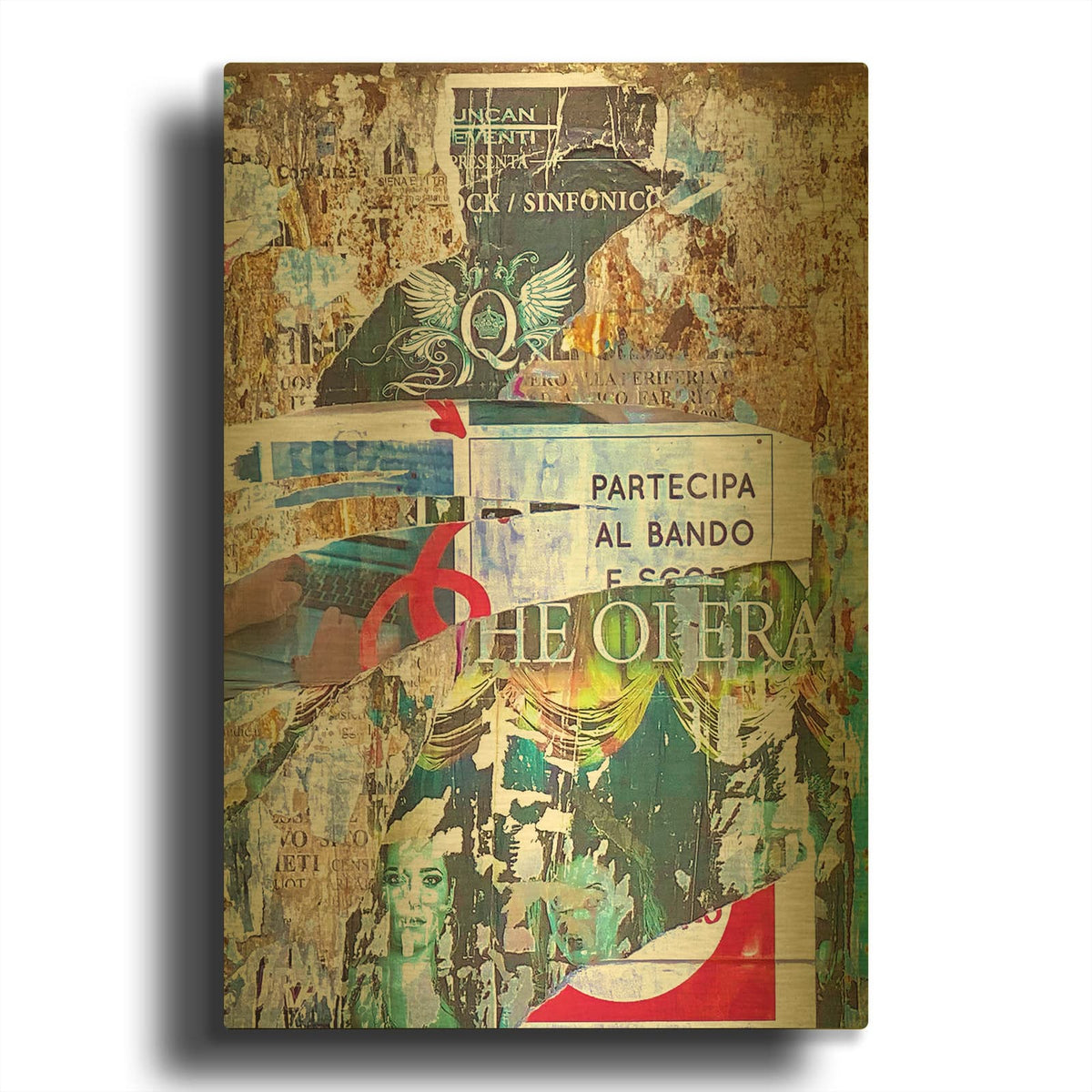 'Bus Poster Remnant Siena 26' By IMB Gold Metal Wall Art