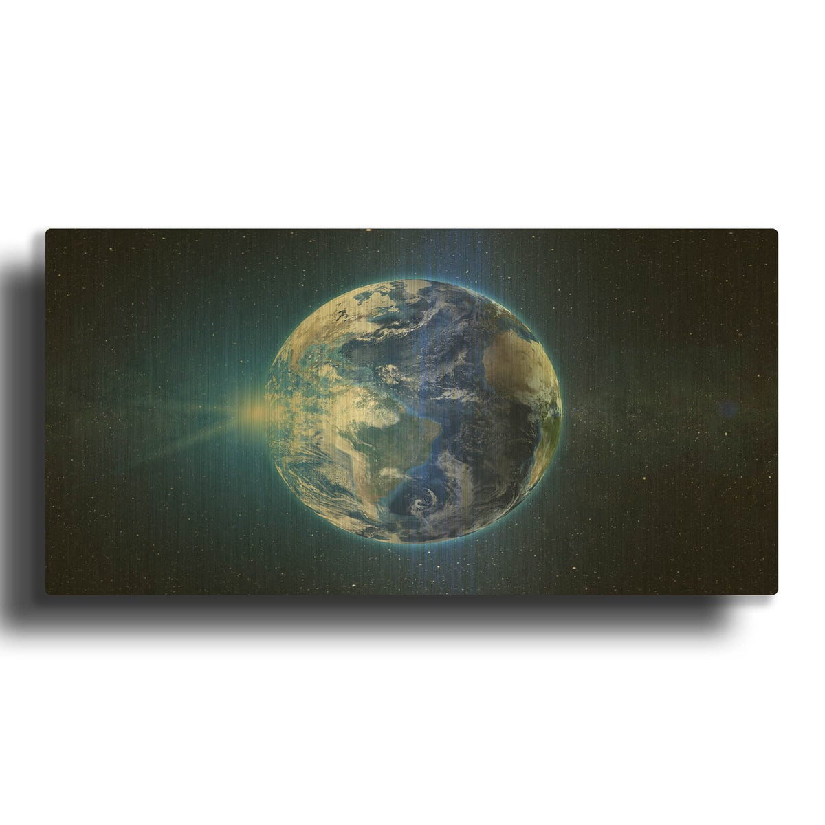 'Earth Sunrise' By Luxe Gold Metal Wall Art