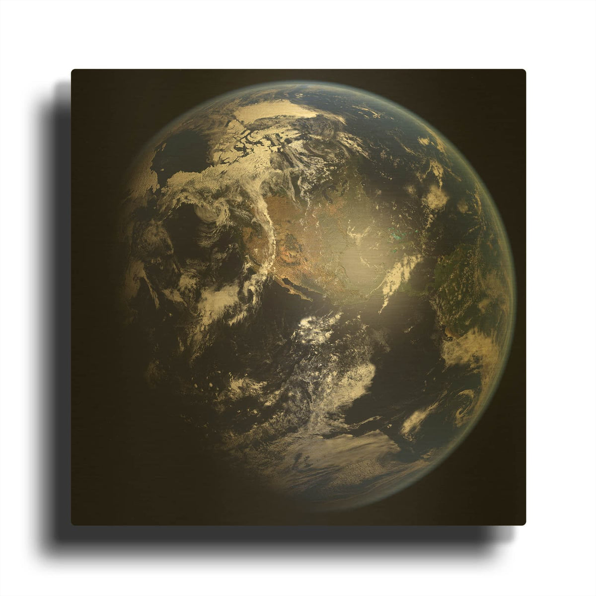 'Earth' By Luxe Gold Metal Wall Art