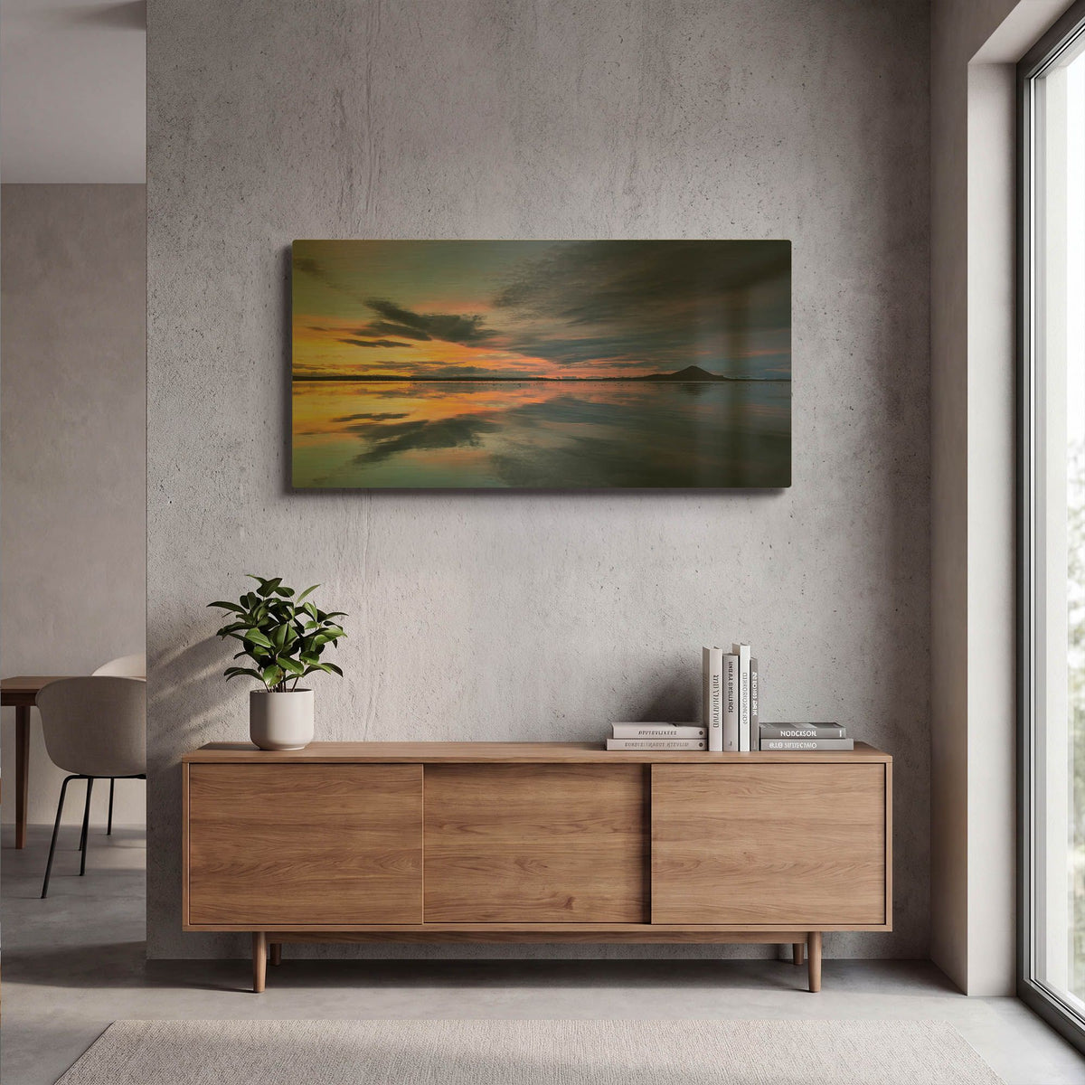 'Lake Myvatn Reflections' By Andy Mumford Gold Metal Wall Art