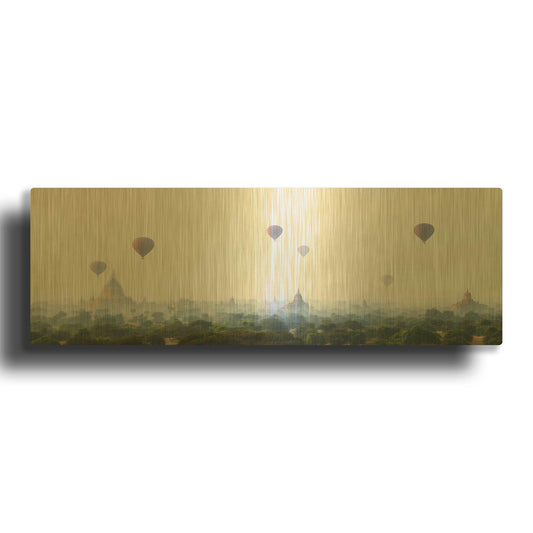 'Sunrise at Bagan' By Andy Mumford Gold Metal Wall Art