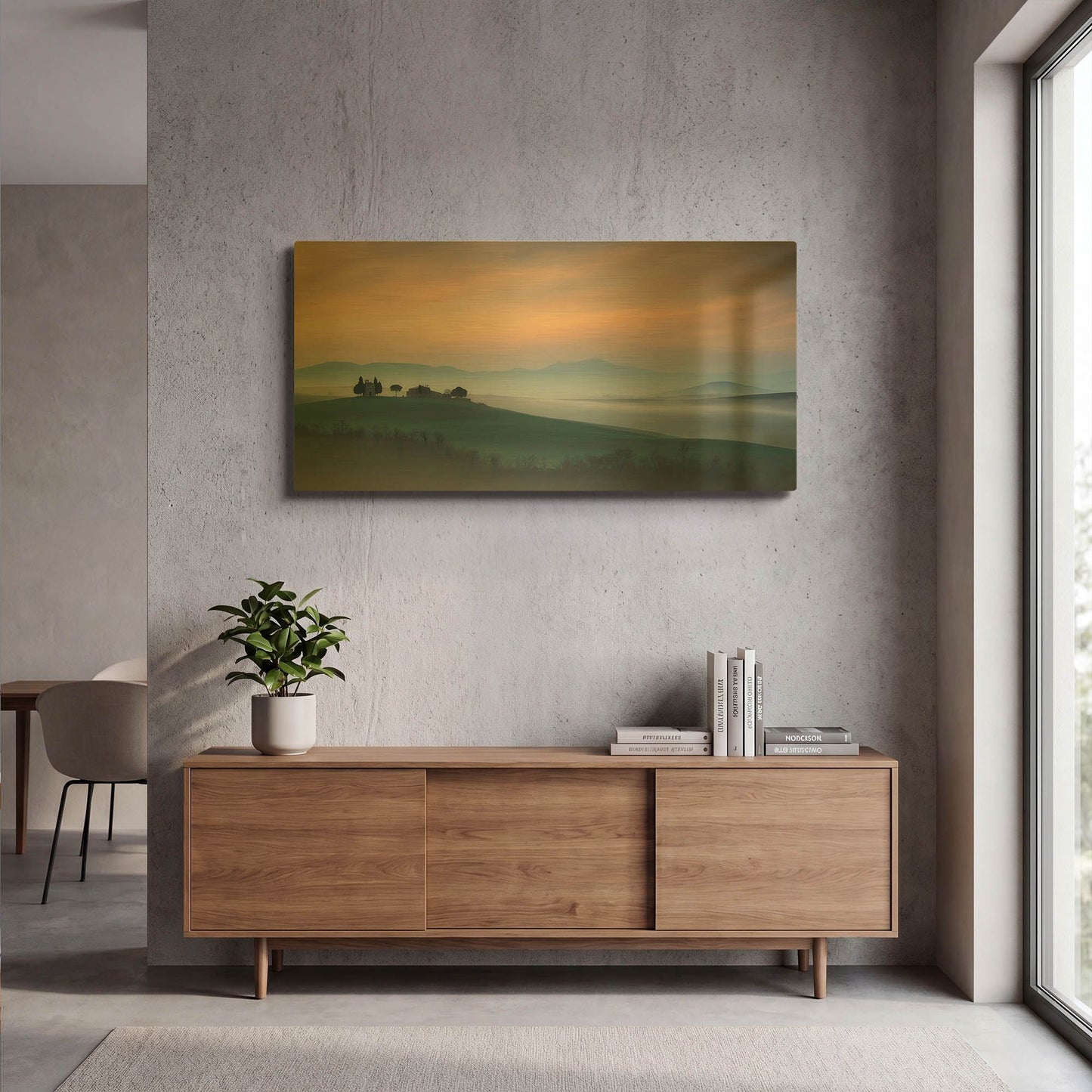 'Capella di Vitaleta at Dawn Tuscany I' By Andy Mumford Gold Metal Wall Art