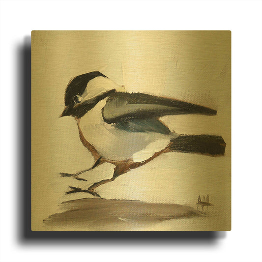 'Coming In For A Landing' By Angela Missman Gold Metal Wall Art
