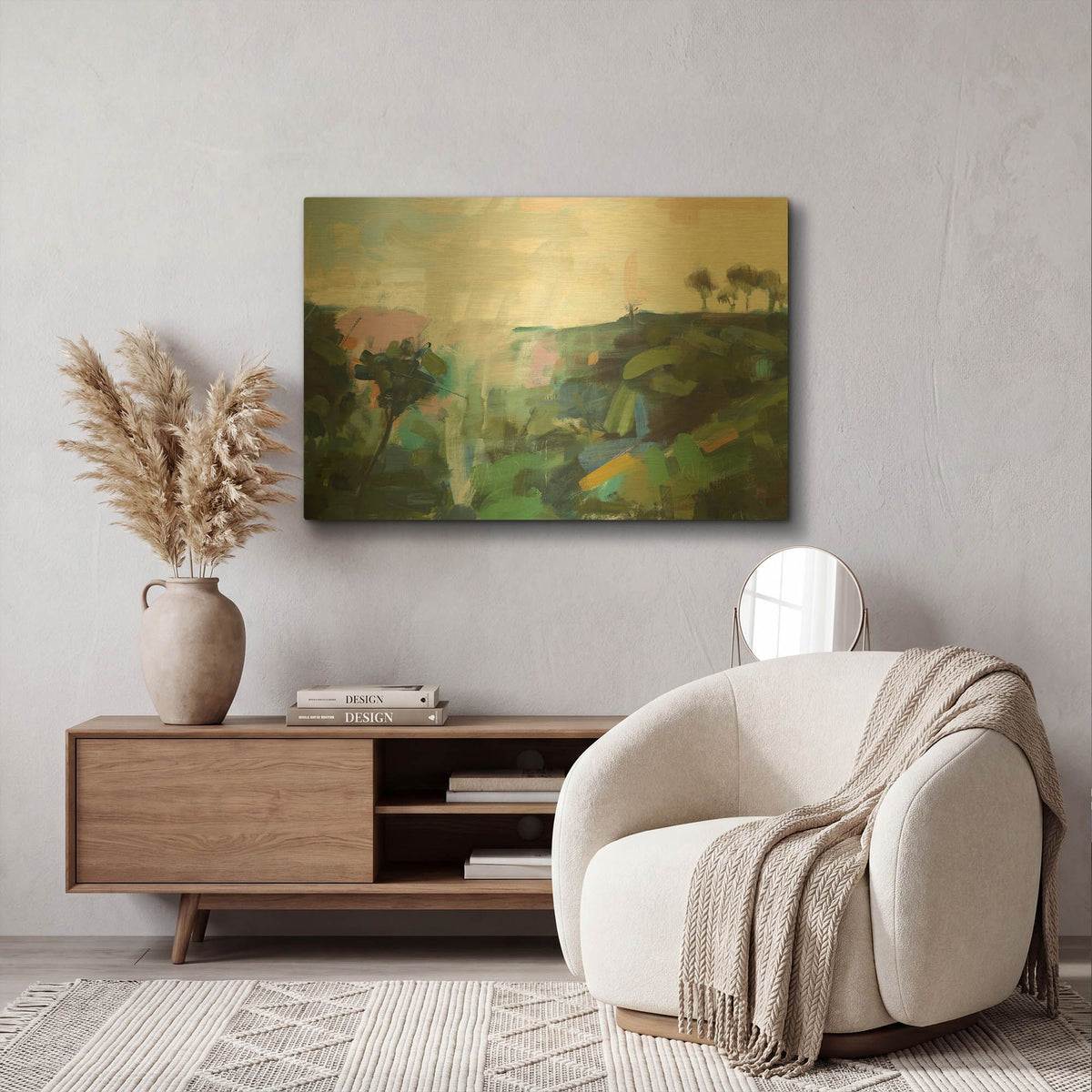 'India No 6' By Angela Missman Gold Metal Wall Art