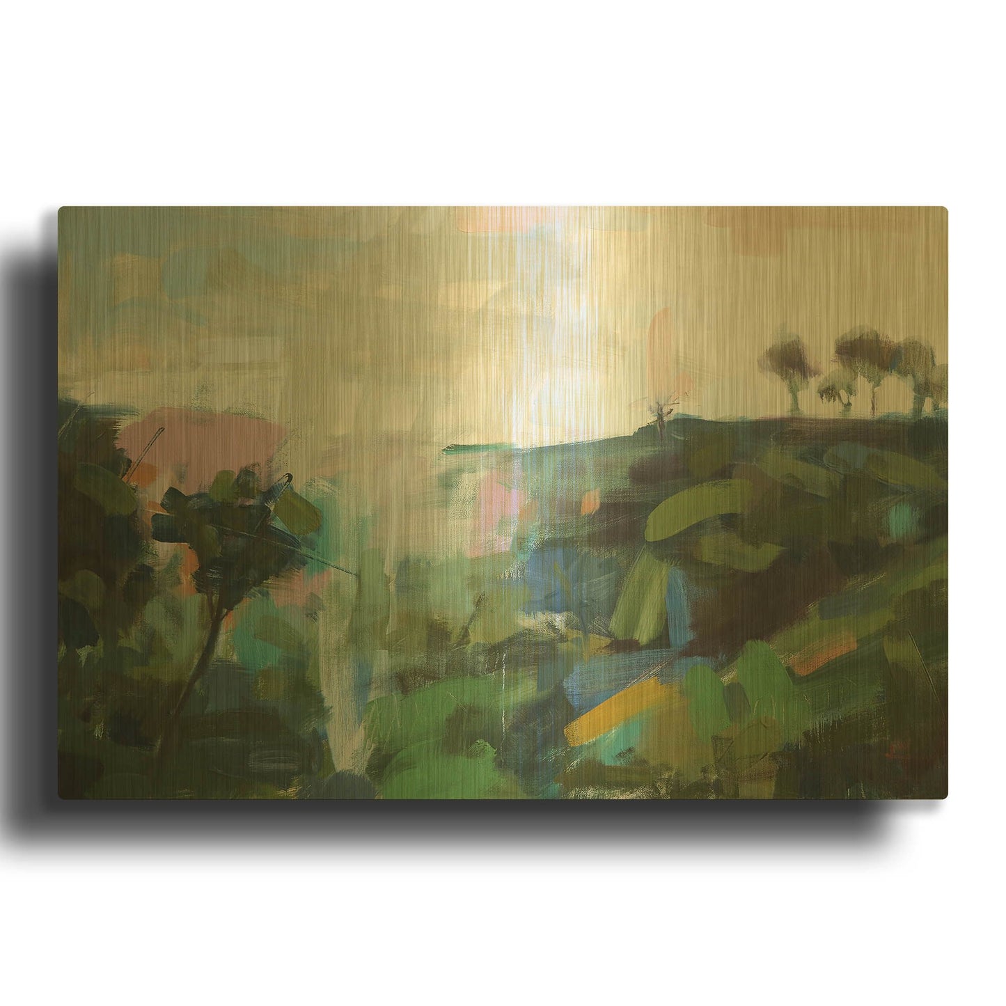 'India No 6' By Angela Missman Gold Metal Wall Art