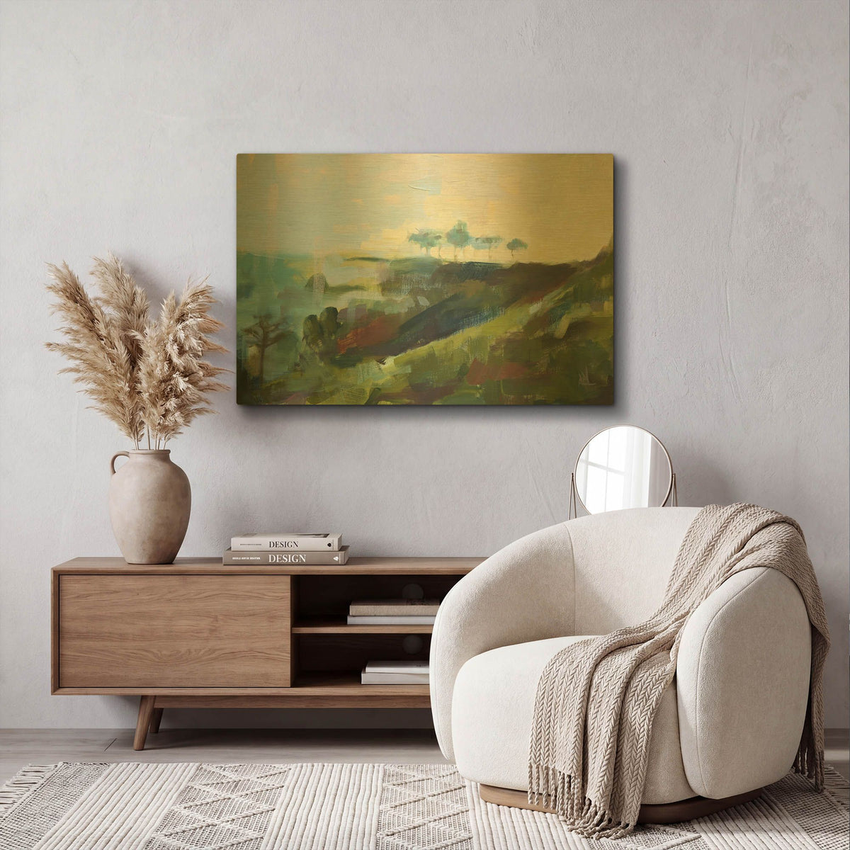'India No 7' By Angela Missman Gold Metal Wall Art