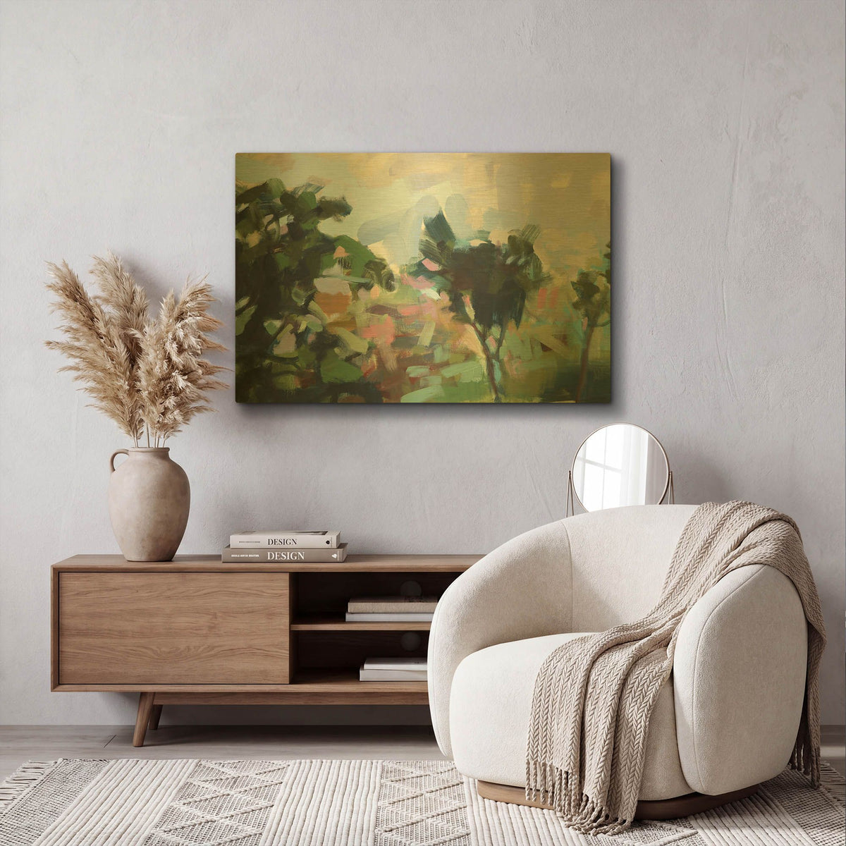 'India No 8' By Angela Missman Gold Metal Wall Art