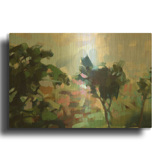 'India No 8' By Angela Missman Gold Metal Wall Art