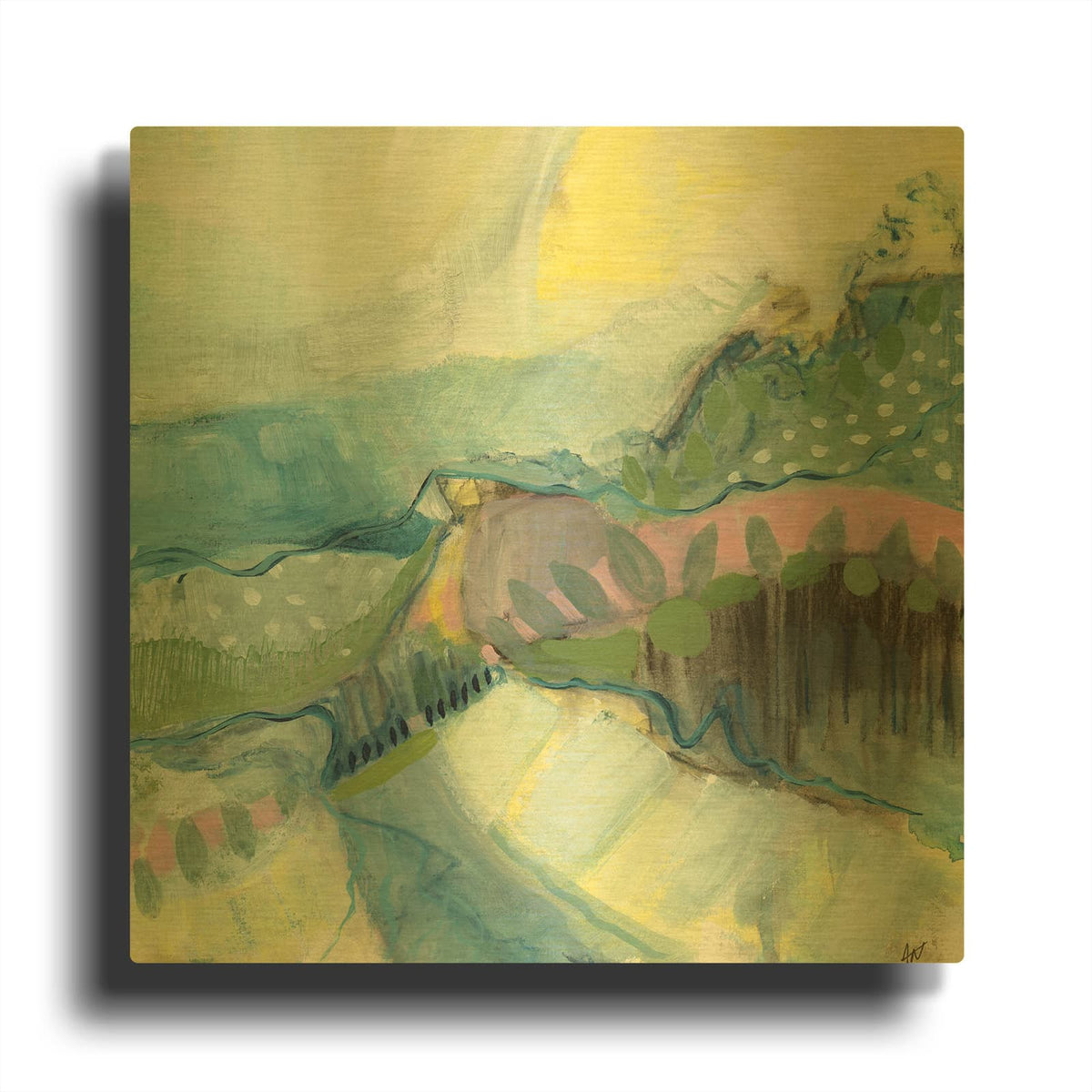 'Explore No 1' By Ann Thompson Gold Metal Wall Art