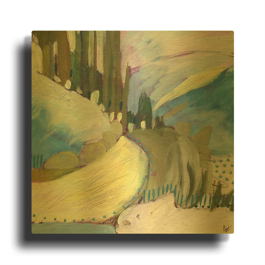 'Explore No 8' By Ann Thompson Gold Metal Wall Art