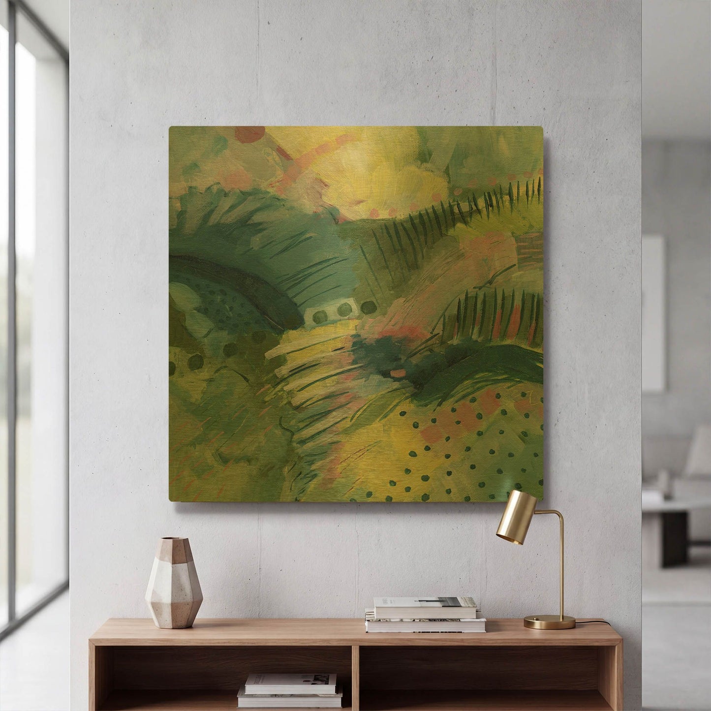 'Here And There' By Ann Thompson Nemcosky Gold Metal Wall Art