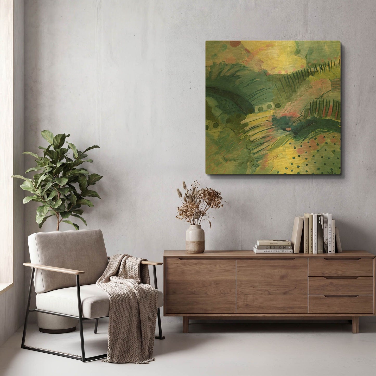 'Here And There' By Ann Thompson Nemcosky Gold Metal Wall Art