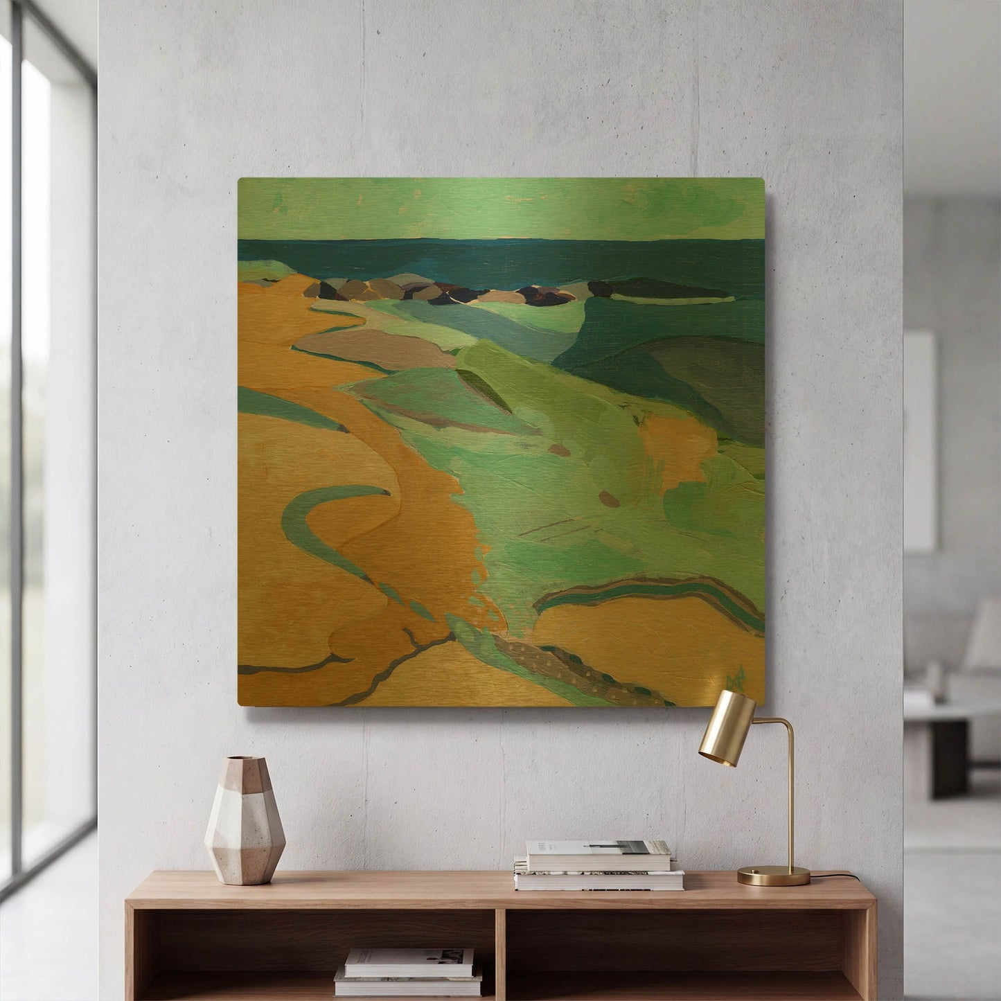 'Seaside' By Ann Thompson Nemcosky Gold Metal Wall Art