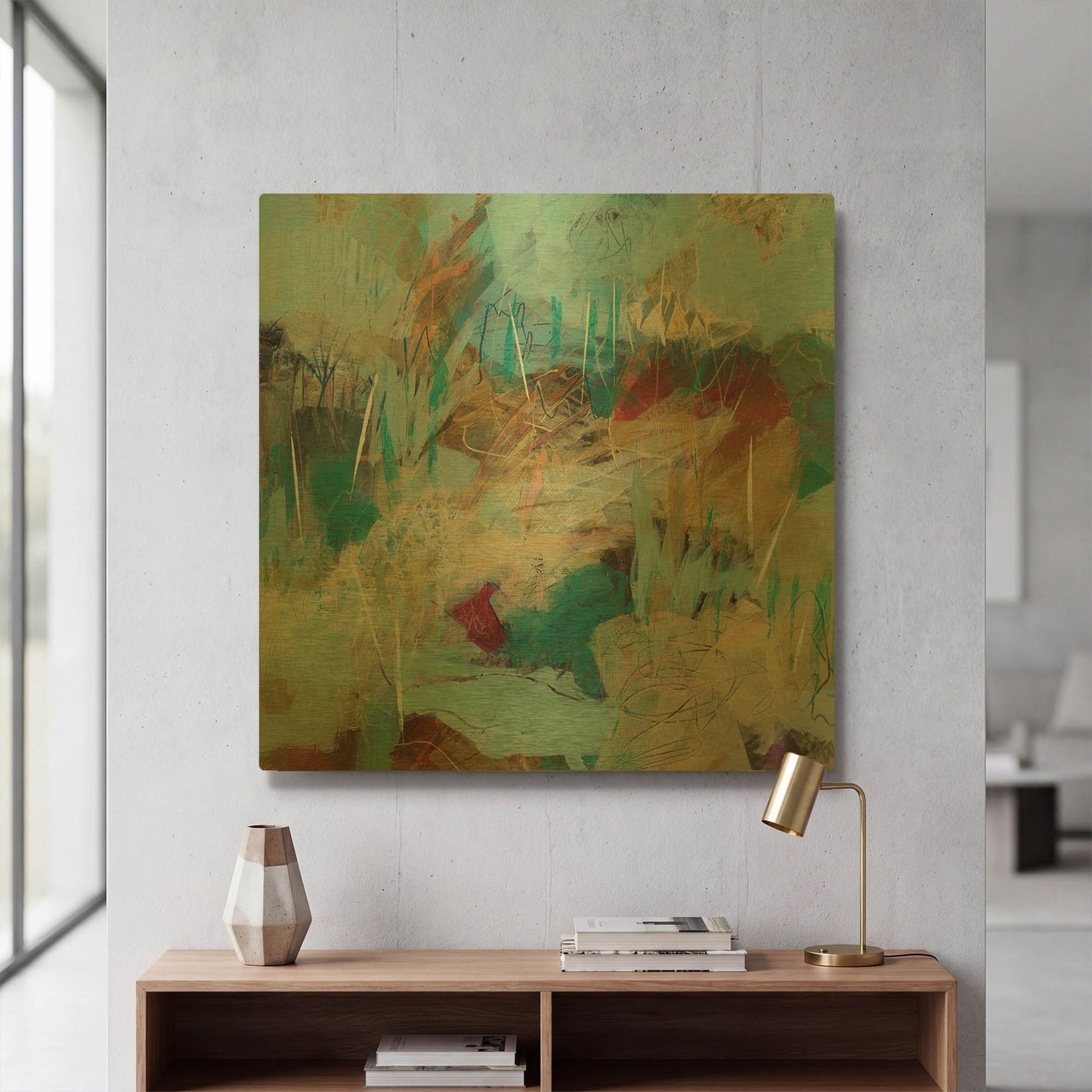 'Field Notes No 9' By Ann Thompson Nemcosky Gold Metal Wall Art