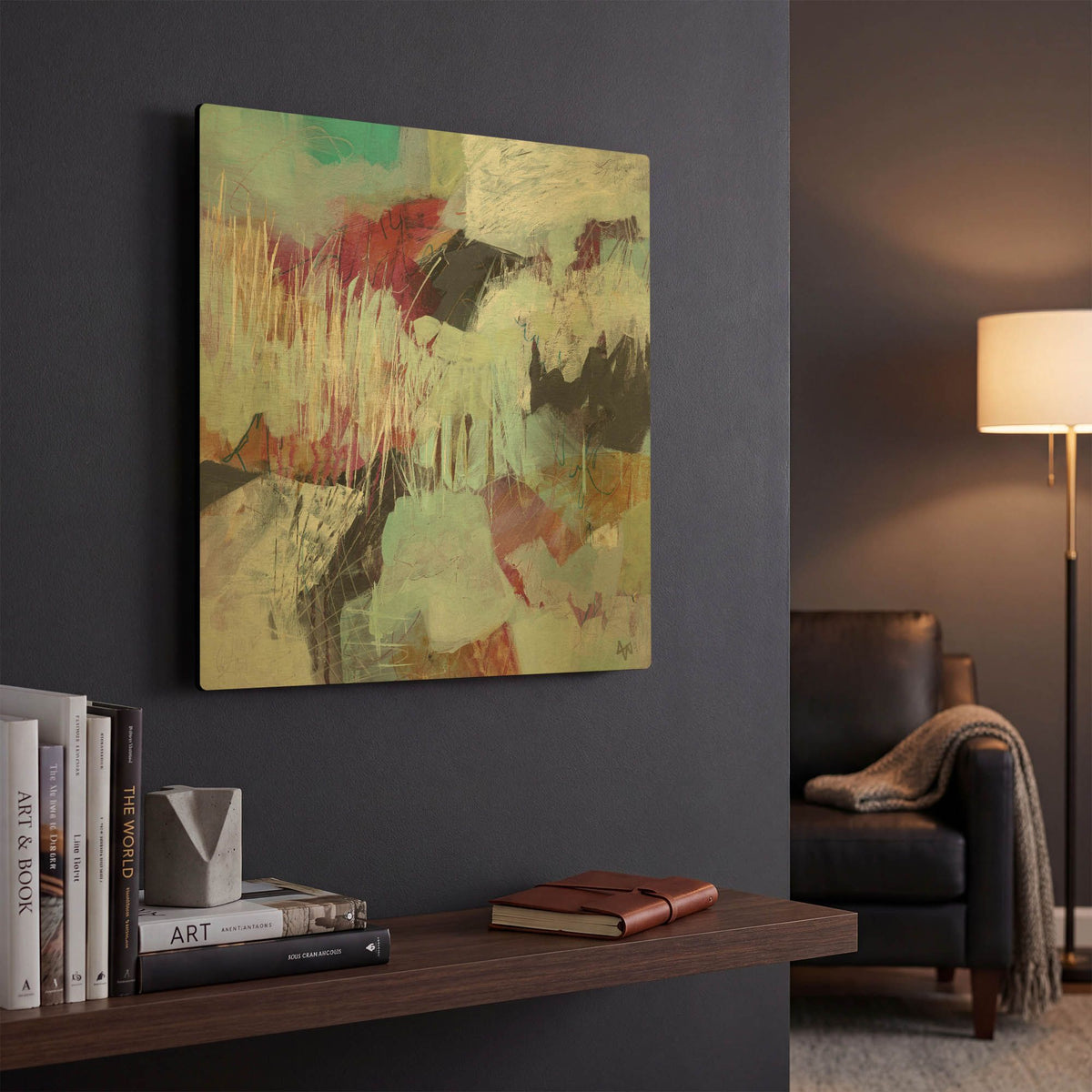 'Field Notes No 10' By Ann Thompson Nemcosky Gold Metal Wall Art