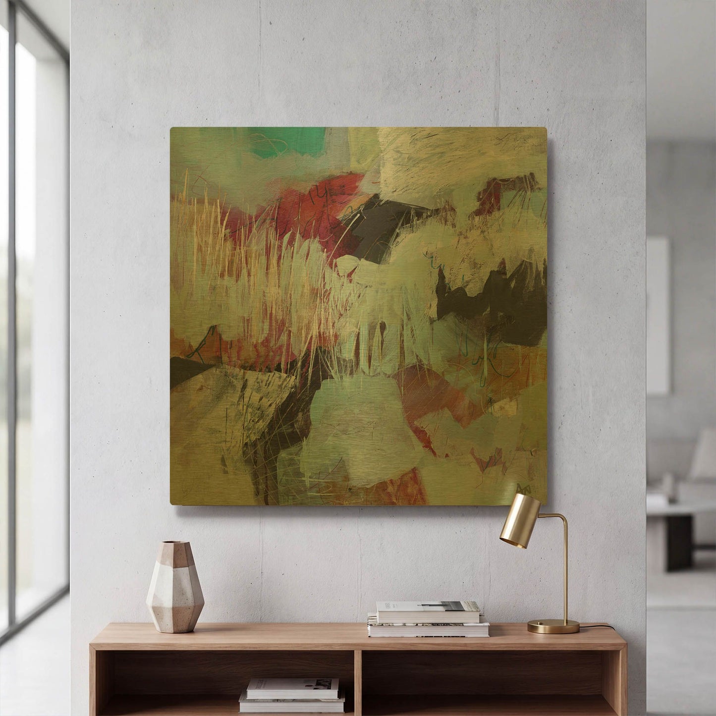 'Field Notes No 10' By Ann Thompson Nemcosky Gold Metal Wall Art