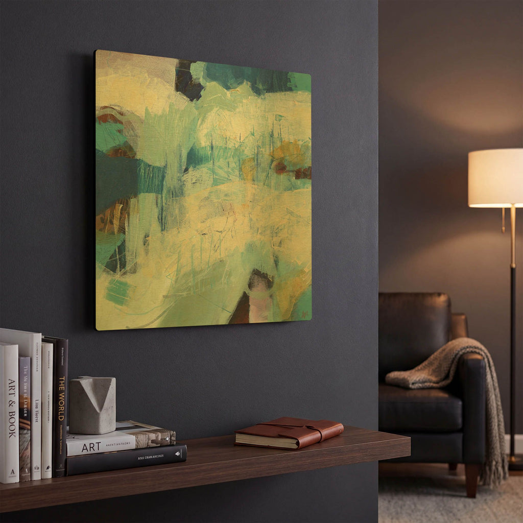 'Field Notes No 12' By Ann Thompson Nemcosky Gold Metal Wall Art