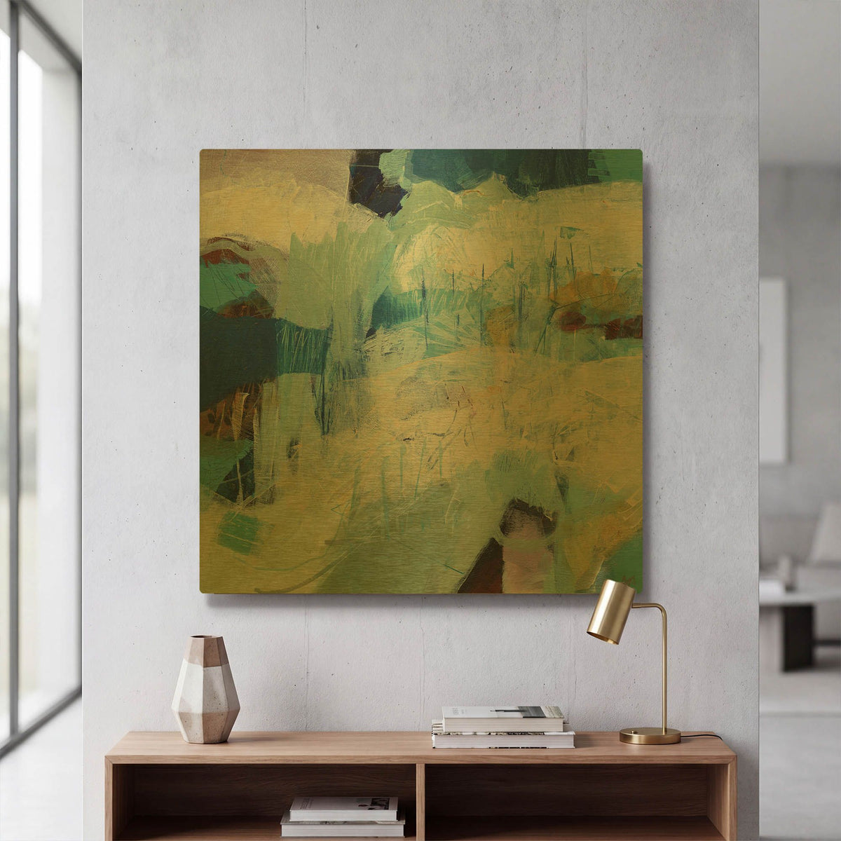 'Field Notes No 12' By Ann Thompson Nemcosky Gold Metal Wall Art