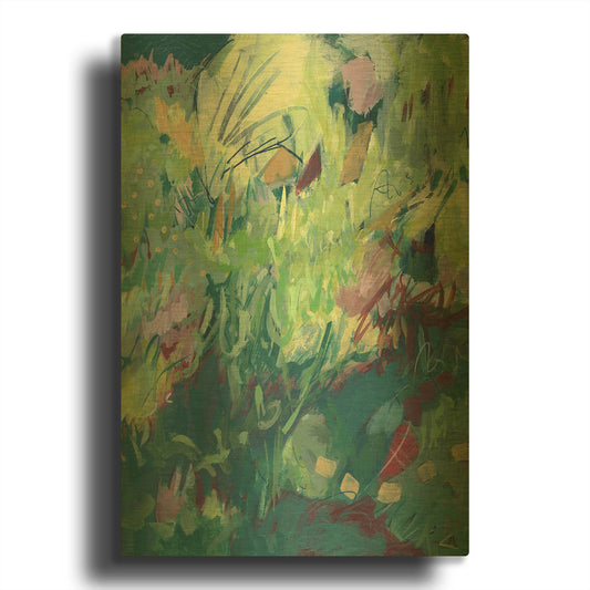 'Recklessly Blooming' By Ann Thompson Nemcosky Gold Metal Wall Art