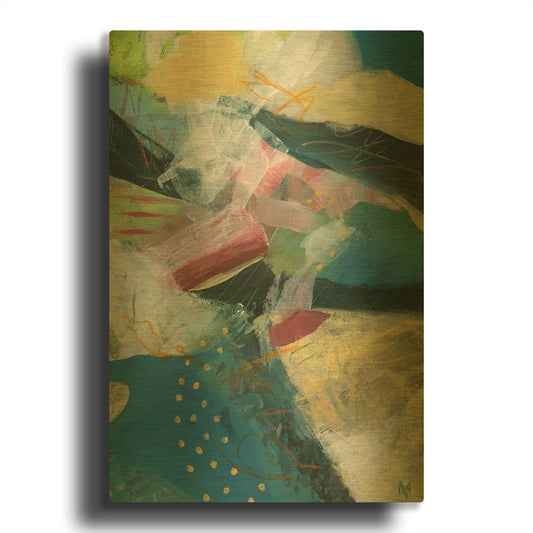 'Solstice No 3' By Ann Thompson Nemcosky Gold Metal Wall Art