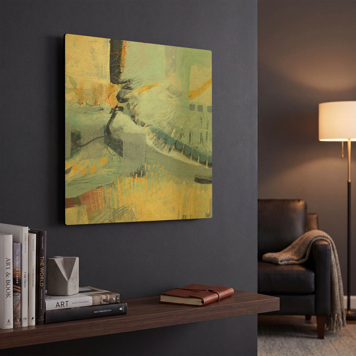 'Stream' By Ann Thompson Nemcosky Gold Metal Wall Art