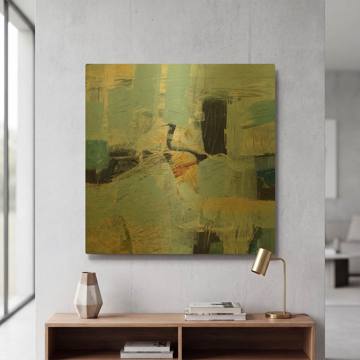 'Tideline No 1' By Ann Thompson Nemcosky Gold Metal Wall Art
