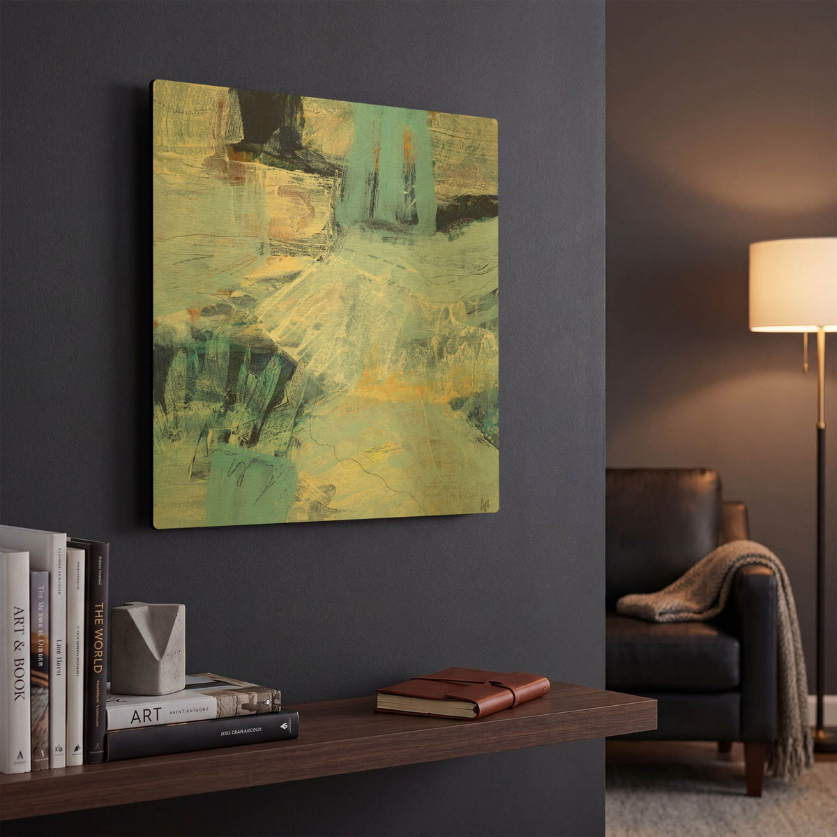 'Tideline No 2' By Ann Thompson Nemcosky Gold Metal Wall Art