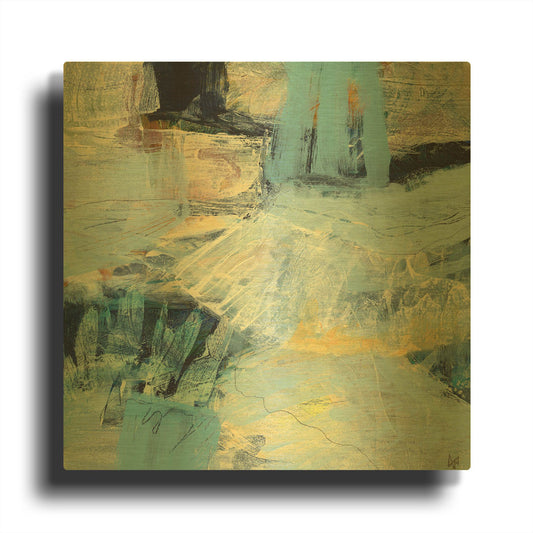 'Tideline No 2' By Ann Thompson Nemcosky Gold Metal Wall Art