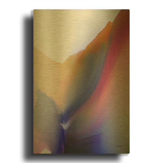 'Being 02A' By Bassmi Ibrahim Gold Metal Wall Art