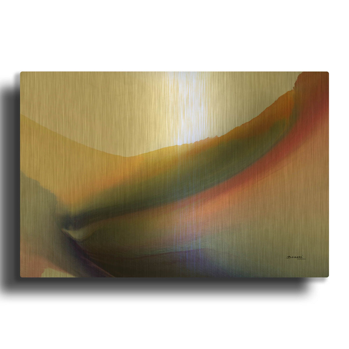 'Being 02B' By Bassmi Ibrahim Gold Metal Wall Art