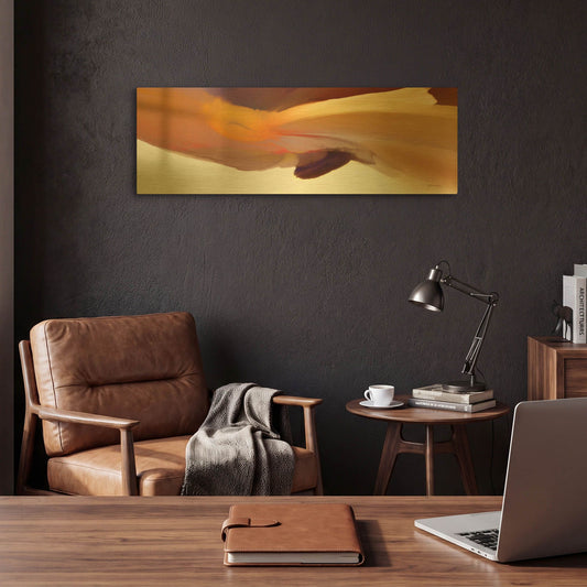 'Embrace 1' By Bassmi Ibrahim Gold Metal Wall Art