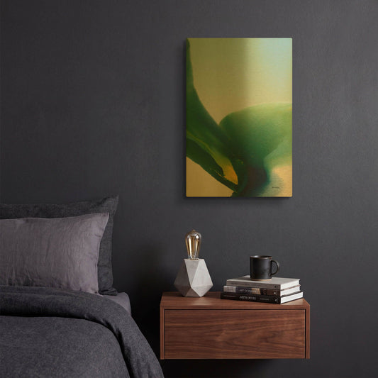 'Flora 9' By Bassmi Ibrahim Gold Metal Wall Art