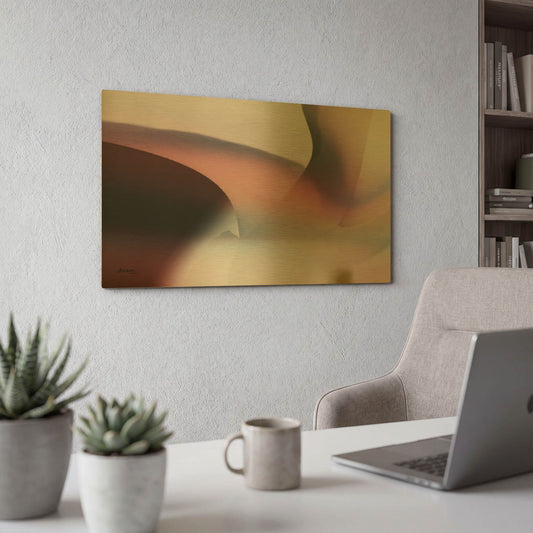'Movement 1' By Bassmi Ibrahim Gold Metal Wall Art