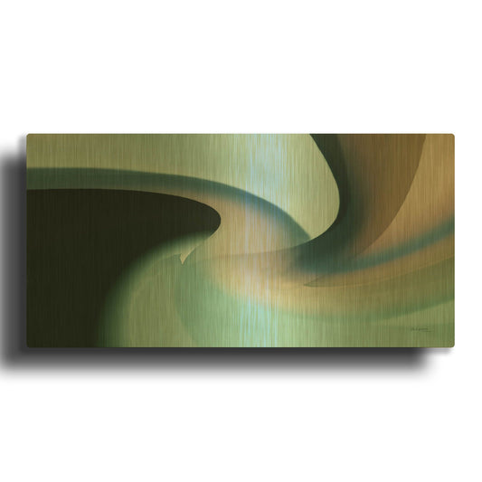 'Movement 2' By Bassmi Ibrahim Gold Metal Wall Art