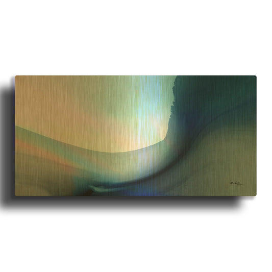 'Ocean Vibes 1' By Bassmi Ibrahim Gold Metal Wall Art
