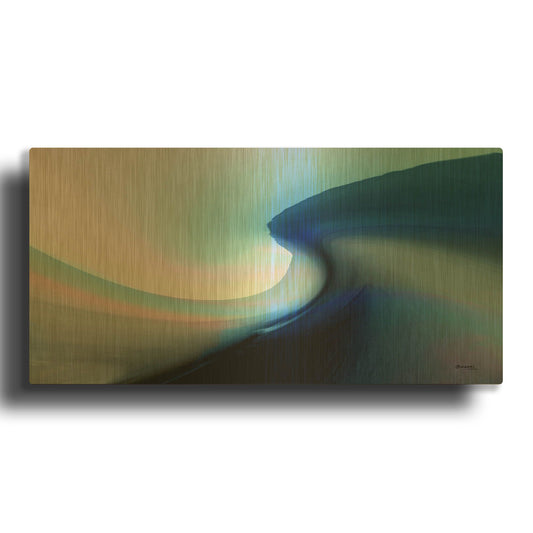 'Ocean Vibes 2' By Bassmi Ibrahim Gold Metal Wall Art