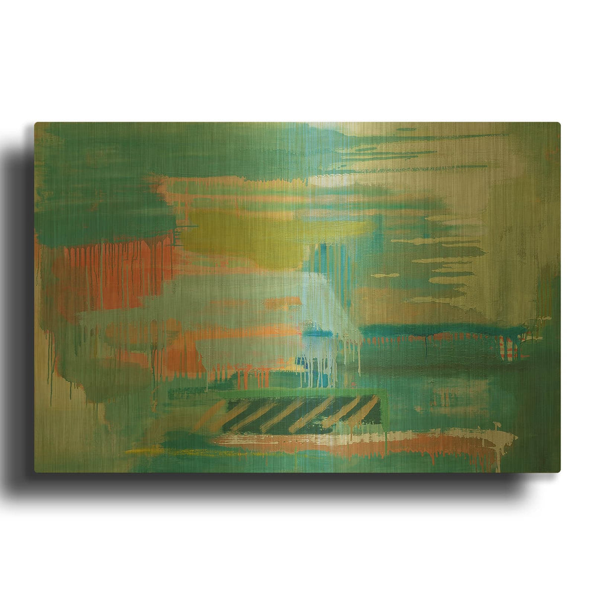 'Drift Away VI' By Carolyn O'Neill Gold Metal Wall Art