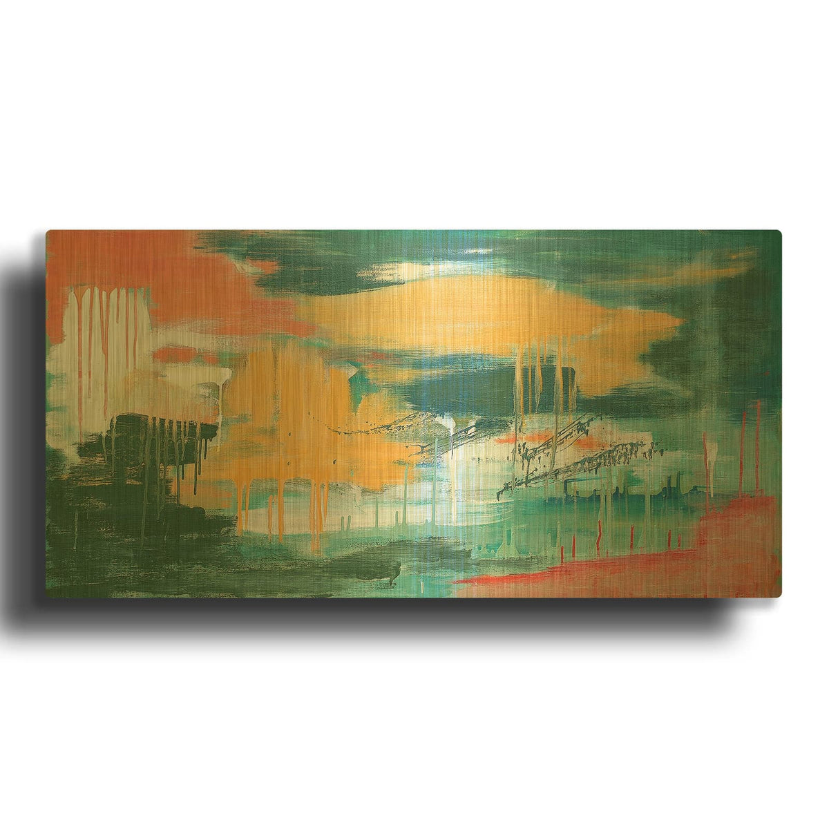 'Unveiling The Sky' By Carolyn O'Neill Gold Metal Wall Art