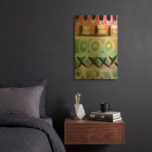 'LW1980' By Linda Woods Gold Metal Wall Art