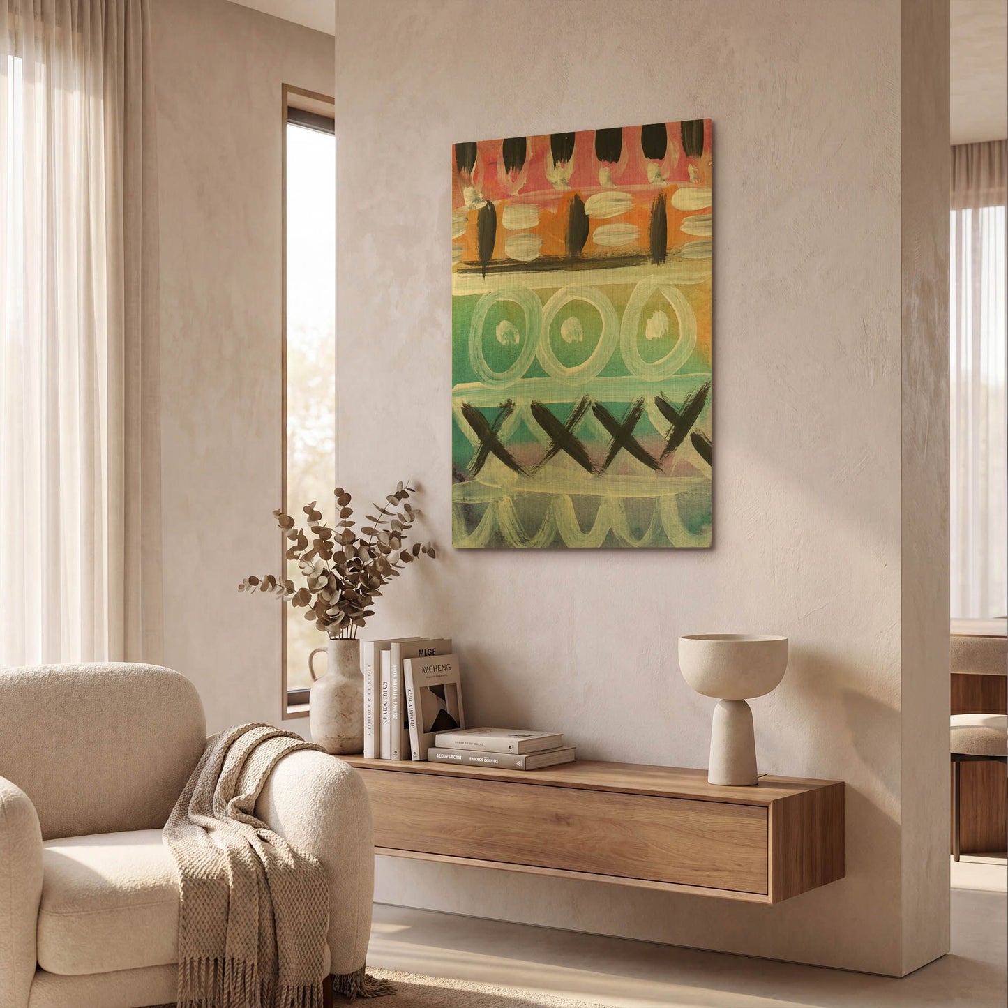 'LW1980' By Linda Woods Gold Metal Wall Art