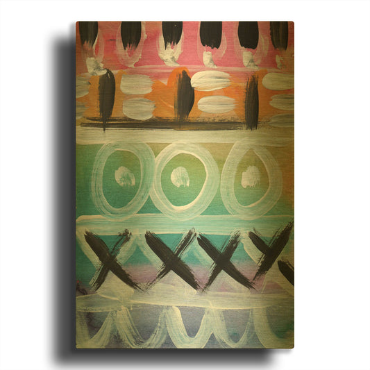 'LW1980' By Linda Woods Gold Metal Wall Art