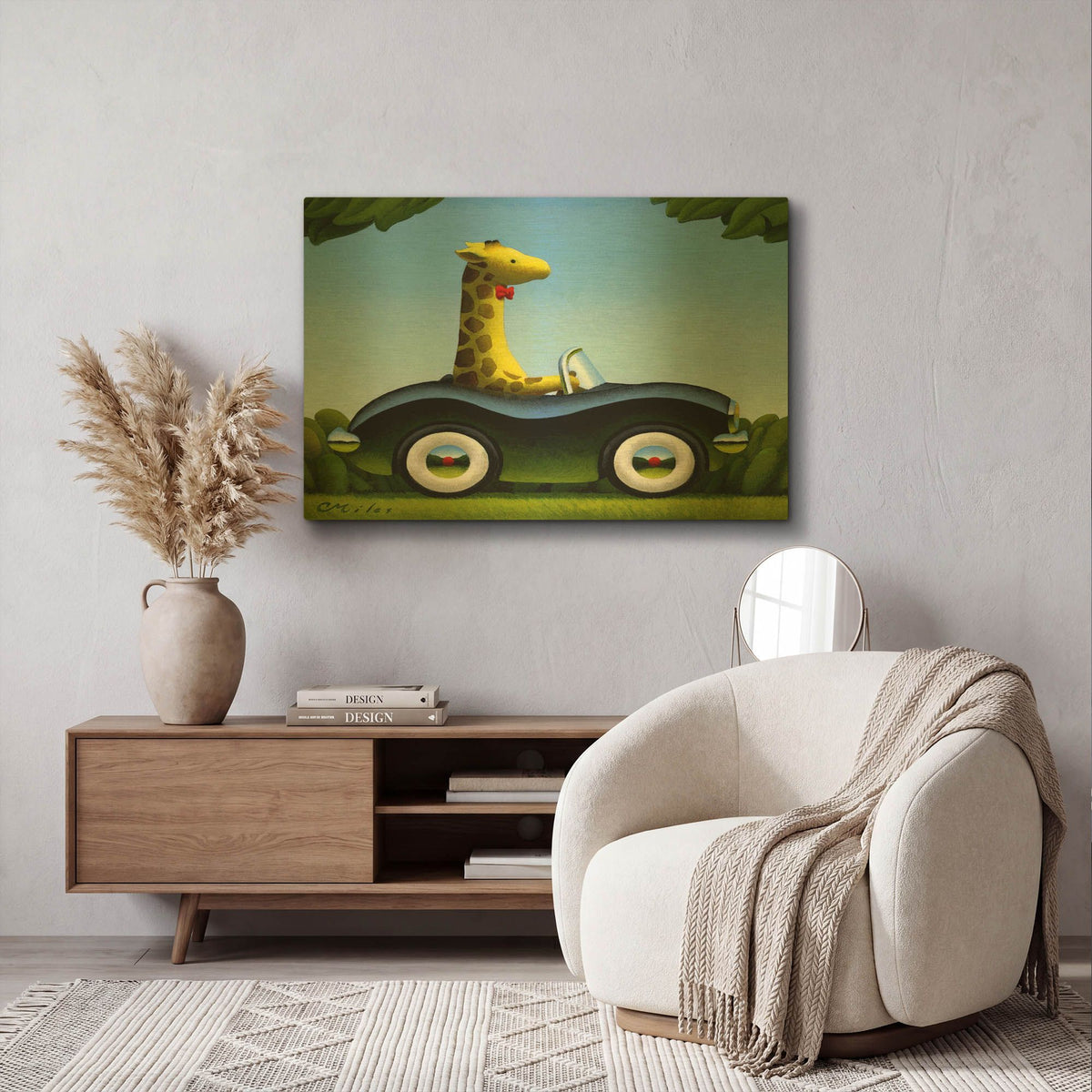 'Commuting' By Chris Miles Gold Metal Wall Art