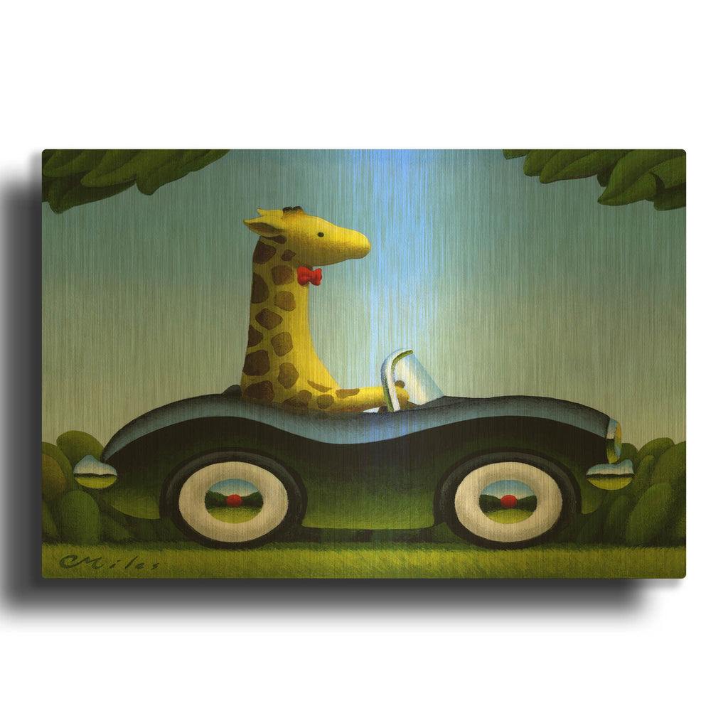'Commuting' By Chris Miles Gold Metal Wall Art