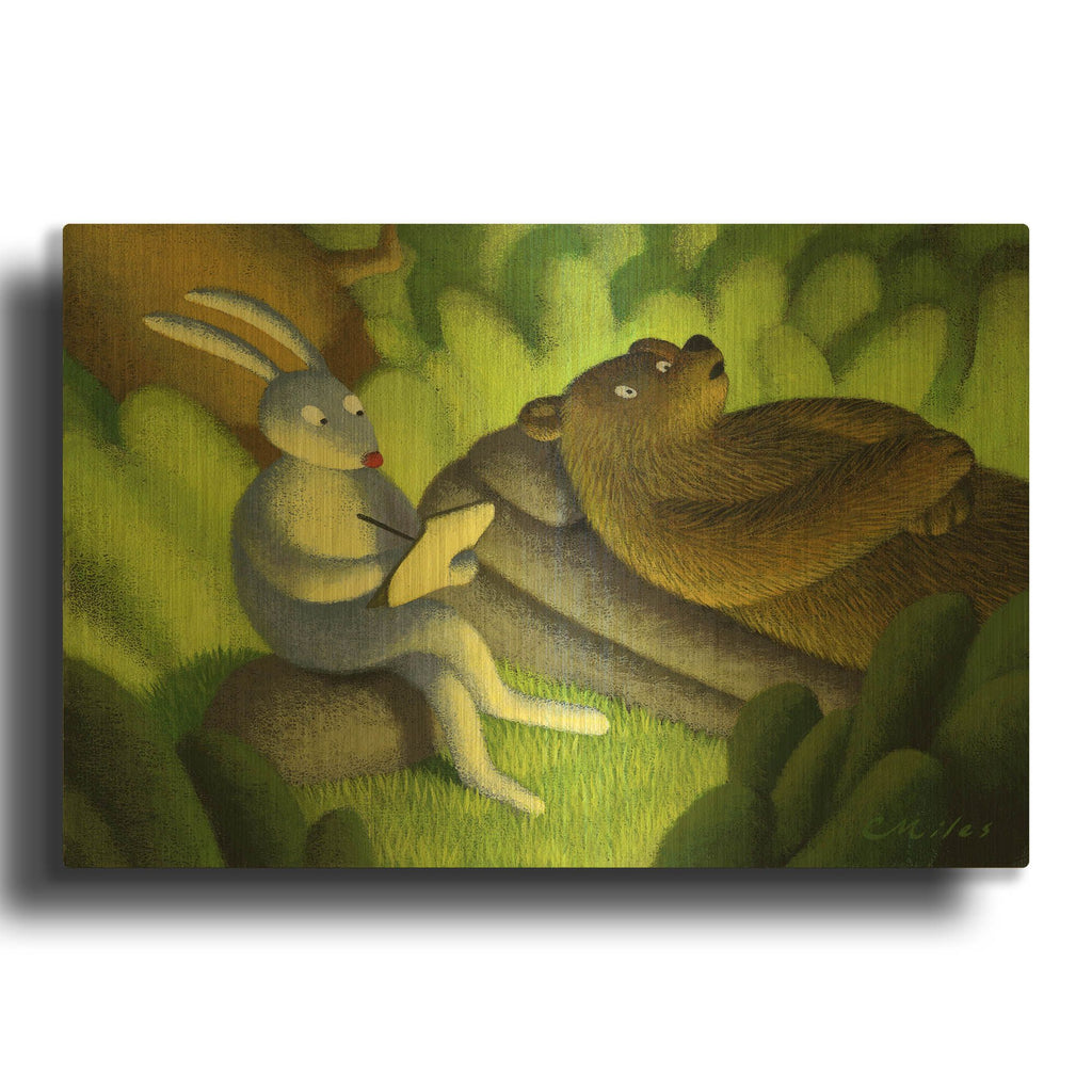 'Its a Jungle Out There' By Chris Miles Gold Metal Wall Art