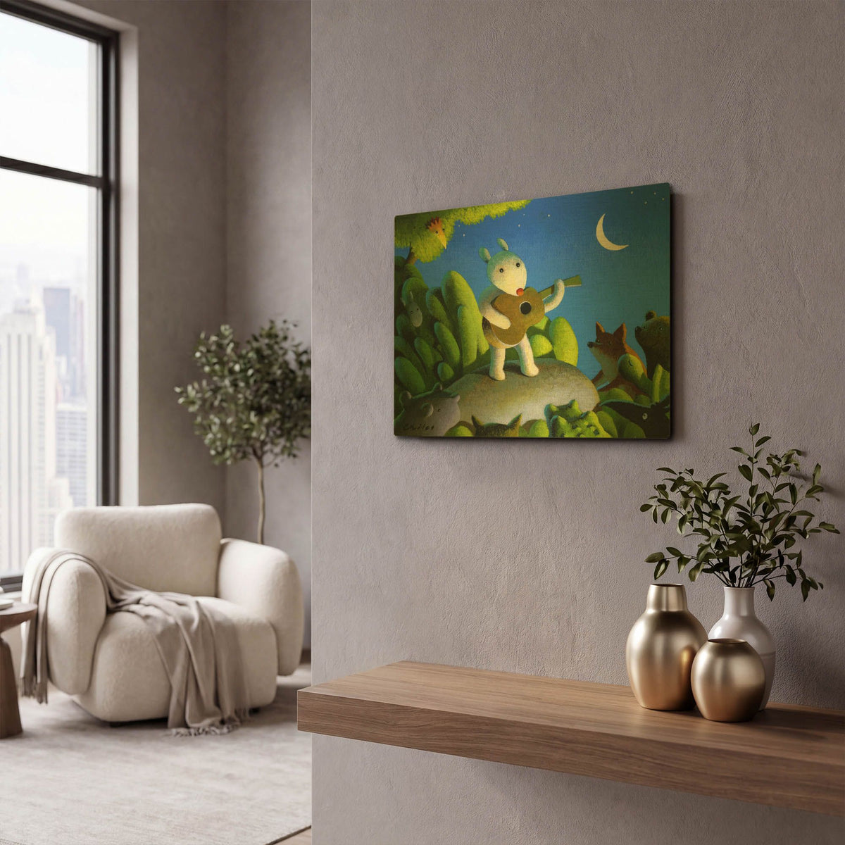 'The Concert' By Chris Miles Gold Metal Wall Art