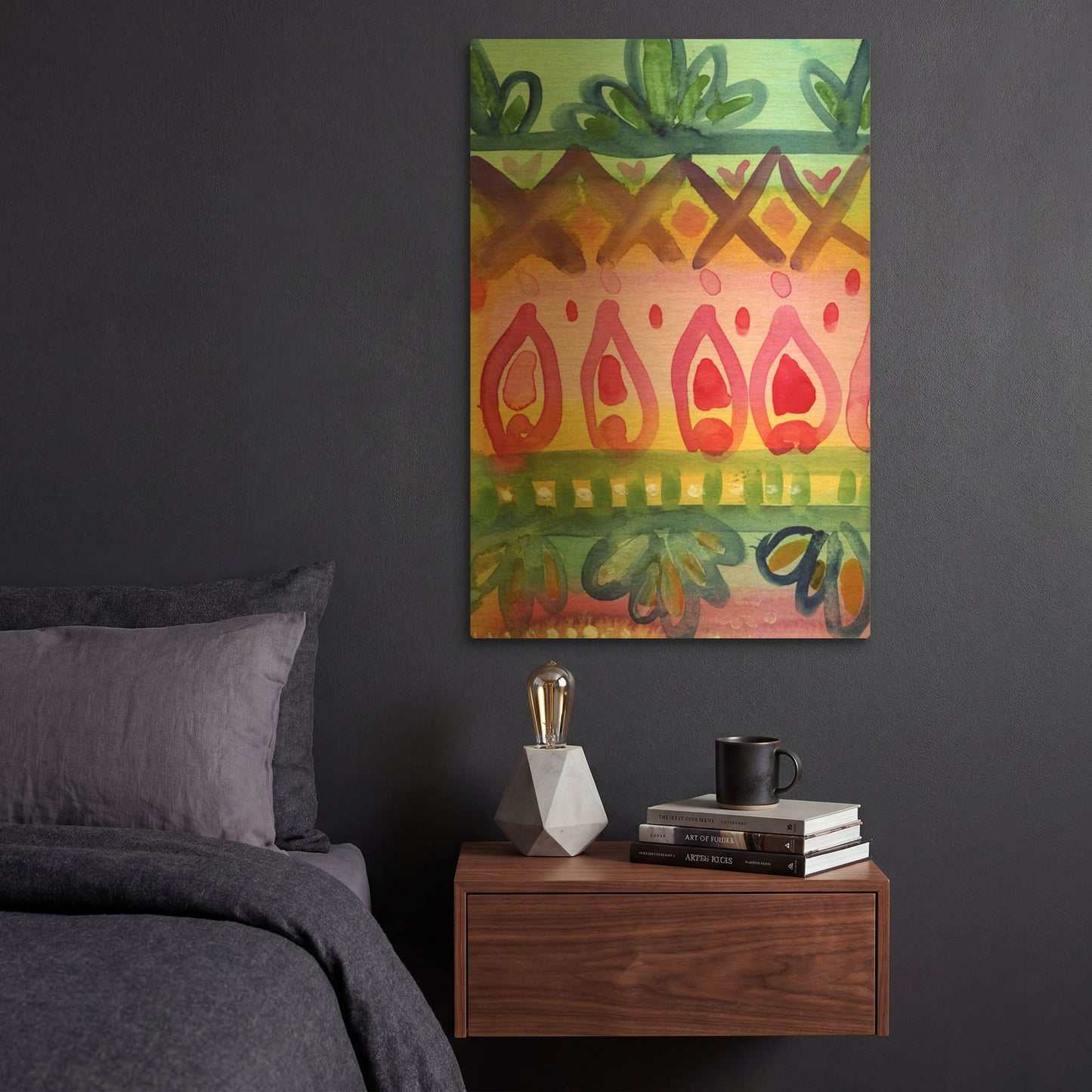 'LW1981' By Linda Woods Gold Metal Wall Art