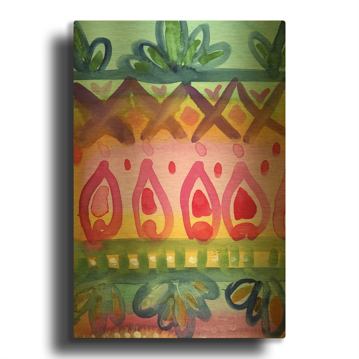 'LW1981' By Linda Woods Gold Metal Wall Art