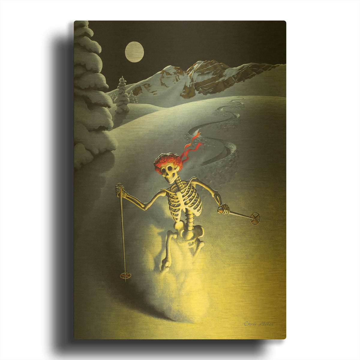 'After Hours' By Chris Miles Gold Metal Wall Art
