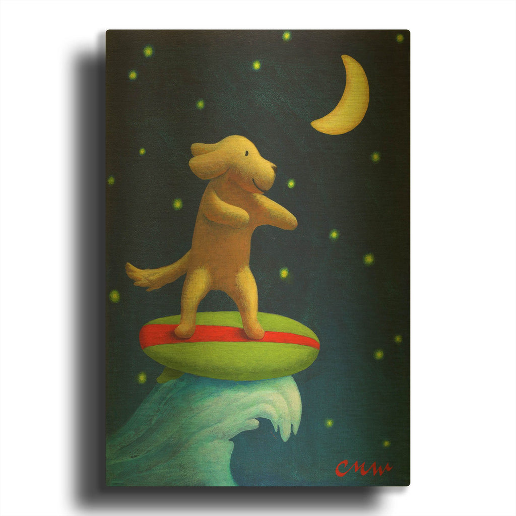 'Night Rider' By Chris Miles Gold Metal Wall Art